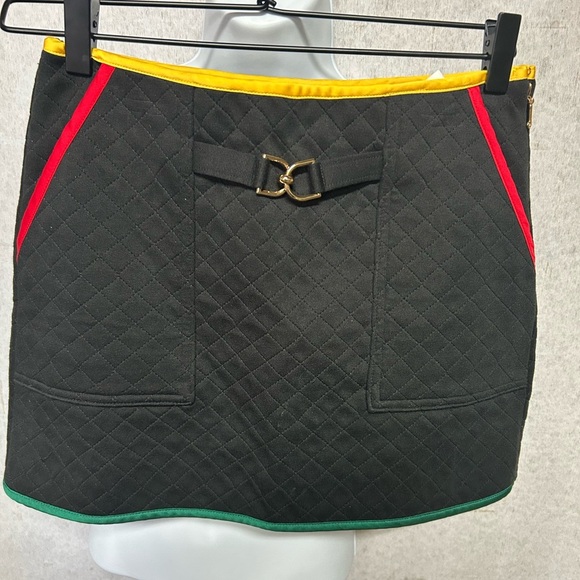 Juicy Couture Y2K Quilted Black Skirt with Red and Yellow Accents - Picture 4 of 8